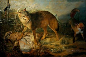 Lobo Painting - Paudiss Christopher Wolf Fuchs und Schaf 1666